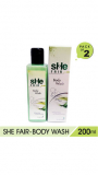Shefair Body Wash 200ml for Whitening & Moisturising, Pack of 2 for Free