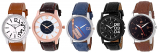 5 Stylish Watch Combo With Multi Colour Dial at Rs.499