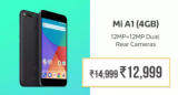 Flipkart Sale : Xiaomi MI A1 at Rs.12999 instead of Rs.14999