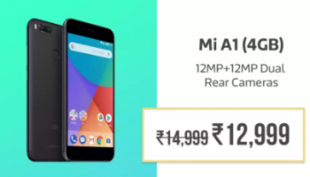 Flipkart Sale : Xiaomi MI A1 at Rs.12999 instead of Rs.14999