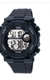 QQ Round Dial Black Fabric Strap Men Digital Watch At rs.34 three Options