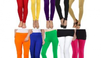 Pack Of 10 Multicoloured Cotton Lycra Leggings By Lavennder of Rs.3299/- at Just Rs.849/-