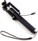 KG Collection Cable Selfie Stick  (Black, Silver)